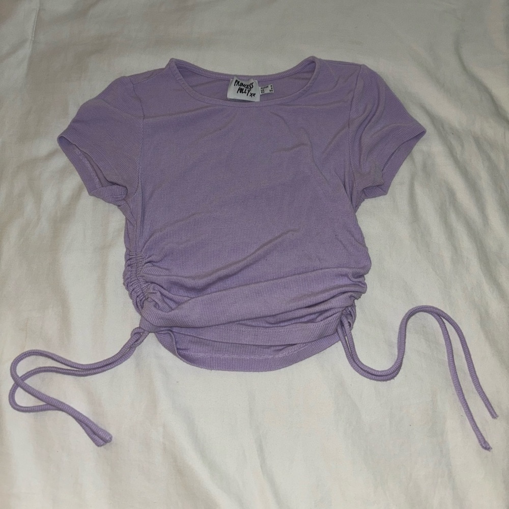 PURPLE PRINCESS POLLY TIE TOP